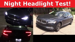 2024 Volvo S90 Recharge Headlight Test and Night Drive [upl. by Yntrok386]