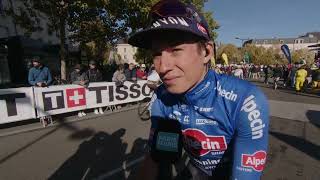 Jasper Philipsen  Interview at the start  Paris  Tours 2022 [upl. by Robby]