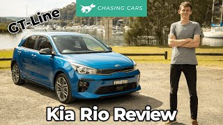 Kia Rio 2021 review  a budget hatch done right  Chasing Cars [upl. by Nimrac574]