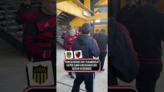 A torcida do Flamengo expulsou um uruguaio do setor de visitante do estádio do Peñarol shorts [upl. by Onfre]