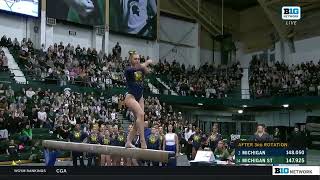 Natalie Wojcik Beam Michigan  Michigan State 2023 9900 [upl. by Dlorrej86]