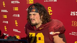 USC OL Jonah Monheim talks lessons learned from Minnesota loss [upl. by Suh853]