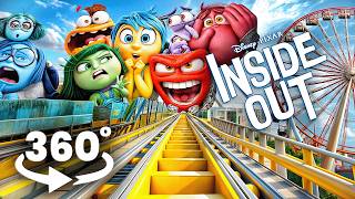 INSIDE OUT ROLLER COASTER  360º VR 4k Video [upl. by Cupo298]