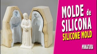 🧍🧍🧍¿Cómo hacer MOLDE DE SILICONA de 2 partes para RESINAS o ESCAYOLA 💚 [upl. by Lundberg]