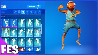 Fortnite Fishstick Skin With all my Fortnite Dances amp Emotes [upl. by Einnaffit]