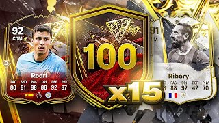 HUGE ICON PACKED 😱 15x CENTURIONS 100 PLAYER PACKS 🔥 [upl. by Martinic]