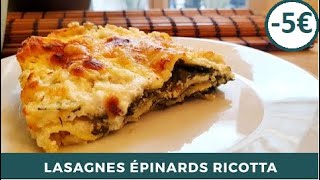 Recettes de Lasagnes Epinards Ricotta  Facile et Rapide [upl. by Osugi]