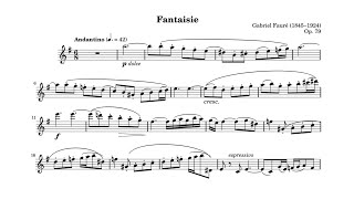 Gabriel Fauré  Fantaisie Op 79 ♩42 amp ♩134124 Moderate Flute amp Piano midi with metronome [upl. by Notneuq346]