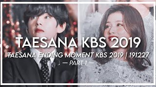 Taesana moments KBS 2019  191227  Taehyung reaction to sana on screen [upl. by Brahear347]