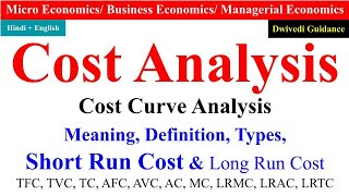 Cost Curve Analysis Cost Analysis in microeconomics microeconomics bcom 1st year TC MC AC LMC [upl. by Cadell]