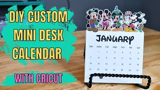 Custom DIY mini stackable Desk Calendar with Cricut [upl. by Irak]