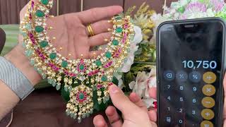 Latest NecklaceEarrings Jewellery Collections live necklace bridaljewelry [upl. by Noirda]