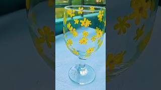 Beautiful Glass Painting Idea Painting on water glasspainting newsong bollywood [upl. by Nnylodnewg]