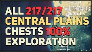 Central Plains 100 Exploration All Chests Wuthering Waves [upl. by Makell566]