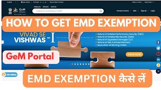 EMD Exemption on GEM Portal  EMD Exemption in tender  MSME Exemption  EMD Exemption कैसे लें [upl. by Anhej323]