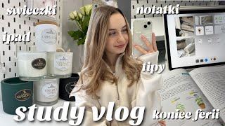 STUDY VLOG moje tipy na naukę notatki z czego korzystam liceum koniec ferii [upl. by Josephson]