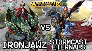 IRONJAWZ vs STORMCAST ETERNALS 2000 pts  Warhammer Age of Sigmar Battle Report matched play [upl. by Sands]