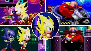 Super Sonic in Sonic CD vs All Bosses [upl. by Alrats860]