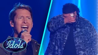 Iam Tongi Breaks Down During Emotional Duet With James Blunt On American Idol [upl. by Ydoc]