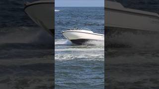 Boat Whaler Chases A Center Console Through The Manasquan Inlet [upl. by Reklaw670]