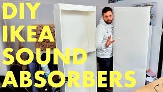 How To Build Acoustic Sound Absorbers  just 30 DIY IKEA Hack [upl. by Clio]