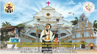 Day 1  Novena Mass to St Joseph Vaz Sancoale – 0615 am  Konkani  07012024 [upl. by Eixor416]