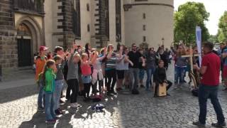 FlashMob vor der Schlosskirche in Wittenberg  Jugend des neuapostolischen Kirchenbezirks Leipzig [upl. by Tiossem]