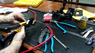 Crimping battery cable for dual battery install PART 11 [upl. by Atinuhs441]