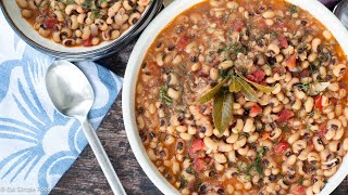 Simple Vegetarian Black Eyed Peas Recipe  EatSimpleFoodcom [upl. by Rogers]