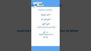 Index Laws gcsemaths maths indices indexlaws algebra gcsemathsrevision gcses igcse study [upl. by Squier66]