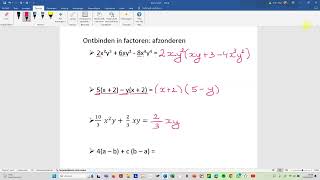 AFZONDEREN van gemeenschappelijke factoren bij ontbinden in factoren [upl. by Lightfoot]