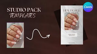 Como Criar Templates ÚNICOS no Canva para Nails Designers para STORYS PASSO A PASSO [upl. by Yup]