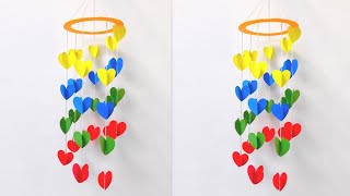 Wall Hanging Craft Ideas  Wall Hanging Craft  Paper Chandelier [upl. by Martinelli]