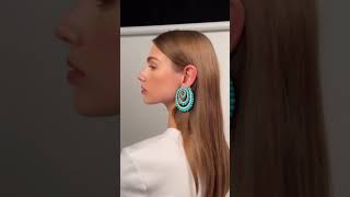 Beautiful Turquoise Earrings shorts [upl. by Elyag]