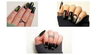 black nail art ideas  black nails inspo [upl. by Yelad383]