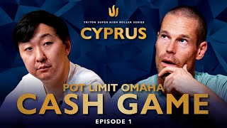 Pot Limit Omaha CASH GAME  Episode 1  Triton Poker Cyprus II 2022 [upl. by Edee]