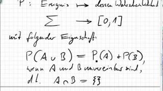 26A1 Wahrscheinlichkeit Kolmogorow Ereignis unvereinbar unabhängig [upl. by Wiltz993]