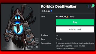 Roblox players are not happy at all lol NEW Korblox Deathwalker Bundle [upl. by Adiana841]