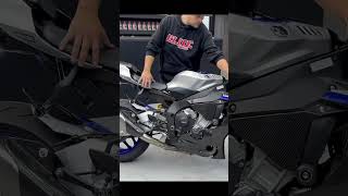 Customer’s yamaha R1M akrapovic system coldstart motorcycle R1 bikelife london mechanic [upl. by Hirsh842]