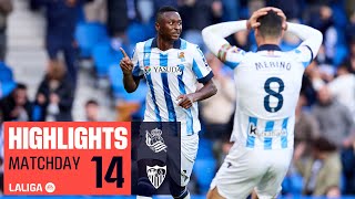 REAL SOCIEDAD  SEVILLA FC 2  1  RESUMEN  Golazo de Umar Sadiq y victoria de la Real Sociedad [upl. by Lull]