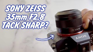 QUICK REVIEW Sony Zeiss 35mm F28 Lens [upl. by Yrdnal562]