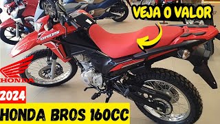 VEJA O VALOR HONDA BROS 160CC VERMELHA [upl. by Nagrom28]