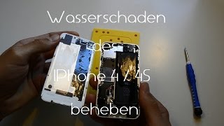 Behebung eines Wasserschadens des IPhone 4S 4  zerlegen  auseinanderbauen  deutsch  german [upl. by Pierce]