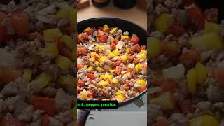 Brinjal and meat starter 🥩  unique meat starter shorts cooking trending [upl. by Ethelind931]