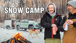 Overland Cargo Trailer Camping in Fresh Snow with Joe Robinet [upl. by Nitram]