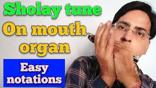 Sholay tune mouth organ lesson for beginners with notations [upl. by Renata882]