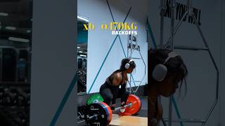 Beltless Deadlifts for Reps at 170KG yuh motivation gymmotivation powerlifter [upl. by Hattie]