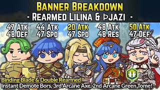 Rearmed Lilina amp Þjazi Elffin amp Ogier Instant Demote Bors  Banner Breakdown [upl. by Idnahr]