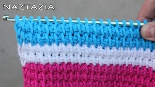 HOW to TUNISIAN CROCHET  Beginner Tunisian Tunisia Afghan Simple Stitch TSS Tunecino [upl. by Rezal939]