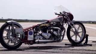 Lowbrow Customs  Double Vision Dual Engine Triumph Racing Ohio Mile [upl. by Kalam]